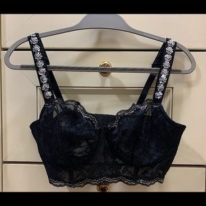 Victoria’s Secret Black and Silver Lace Bra